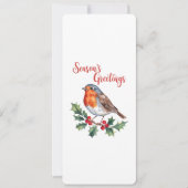 Groeten van het seizoen van Cheerful Robin Kaart (Voorkant)