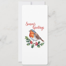 Groeten van het seizoen van Cheerful Robin Kaart