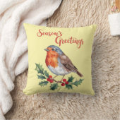 Groeten van het seizoen van Cheerful Robin Kussen (Deken)