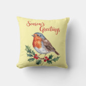 Groeten van het seizoen van Cheerful Robin Kussen (Voorkant)