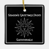 Groeten van het seizoen vanuit Summerisle Wicker M Keramisch Ornament (Voorkant)