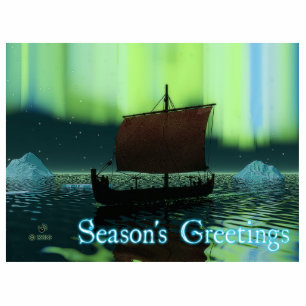 Groeten van het seizoen - Viking Ship Fotobeeldje Magneet