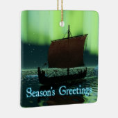Groeten van het seizoen - Viking Ship Keramisch Ornament (Rechts)