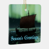 Groeten van het seizoen - Viking Ship Keramisch Ornament (Rechts)
