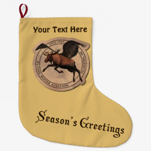 Groeten van het seizoen - Vliegingspatch Moose Grote Kerstsok