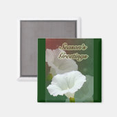 Groeten van het seizoen - Witte bindweed Magneet (Voorkant / Achterkant)
