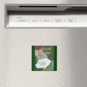 Groeten van het seizoen - Witte bindweed Magneet (Insitu (Vaatwasser))