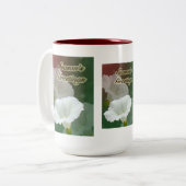 Groeten van het seizoen - Witte bindweed Tweekleurige Koffiemok (Voorkant links)