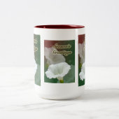 Groeten van het seizoen - Witte bindweed Tweekleurige Koffiemok (Center)