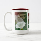 Groeten van het seizoen - Witte bindweed Tweekleurige Koffiemok (Links)