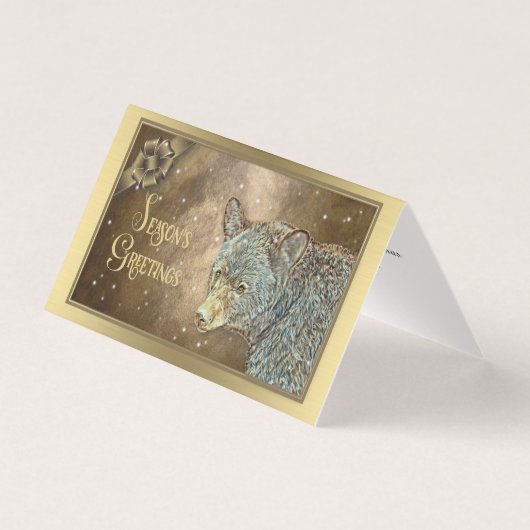 Groeten van het seizoen - Zwart Beer Kaart (Voorkant)