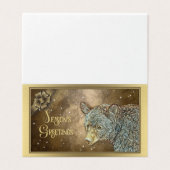 Groeten van het seizoen - Zwart Beer Kaart (Buitenkant ongevouwen)