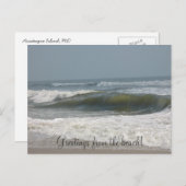 Groeten van het strand! briefkaart (Voorkant / Achterkant)