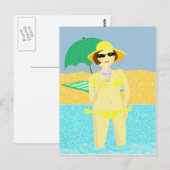 Groeten van het strand briefkaart (Voorkant / Achterkant)