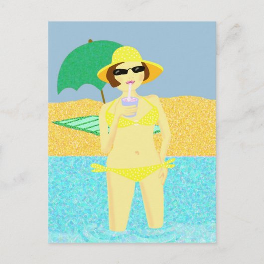 Groeten van het strand briefkaart (Voorkant)