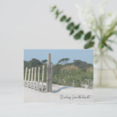 Groeten van het strand! briefkaart (Staand voorkant)