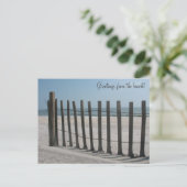 Groeten van het strand! briefkaart (Staand voorkant)