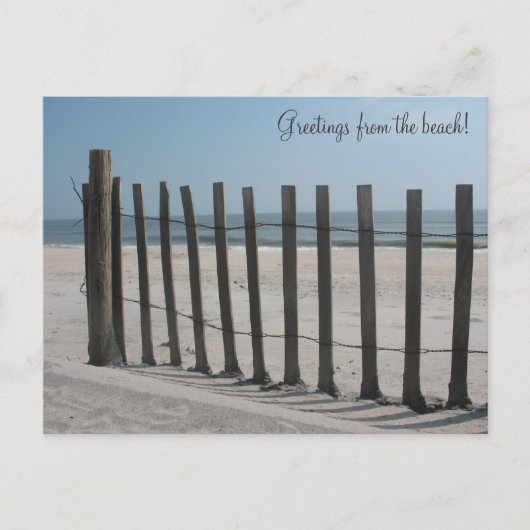 Groeten van het strand! briefkaart (Voorkant)