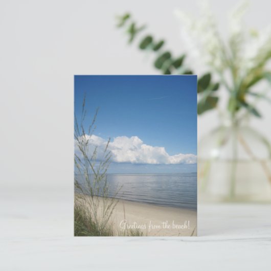 Groeten van het strand! briefkaart (Staand voorkant)