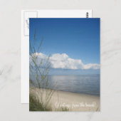 Groeten van het strand! briefkaart (Voorkant / Achterkant)