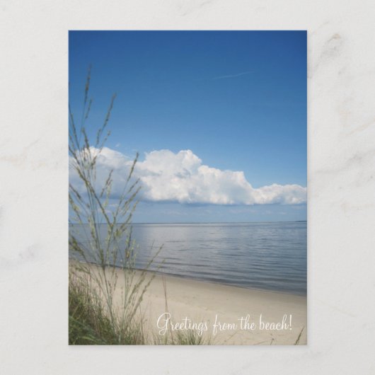 Groeten van het strand! briefkaart (Voorkant)
