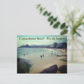groeten van het strand van copacabana briefkaart (Staand voorkant)