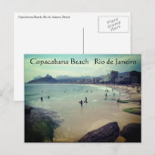 groeten van het strand van copacabana briefkaart (Voorkant / Achterkant)