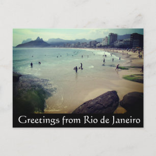 groeten van het strand van copacabana briefkaart