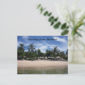 groeten van het thaise strand briefkaart (Staand voorkant)