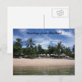 groeten van het thaise strand briefkaart (Voorkant / Achterkant)