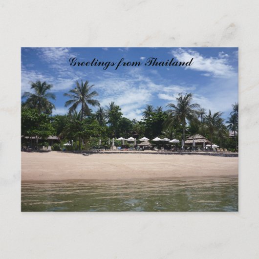 groeten van het thaise strand briefkaart (Voorkant)
