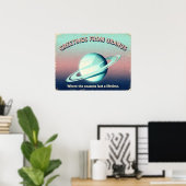 Groeten van het Uranus Retro Sci-Fi Poster (Thuiskantoor)
