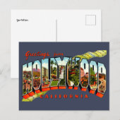  groeten van Hollywood Travel Briefkaart (Voorkant / Achterkant)