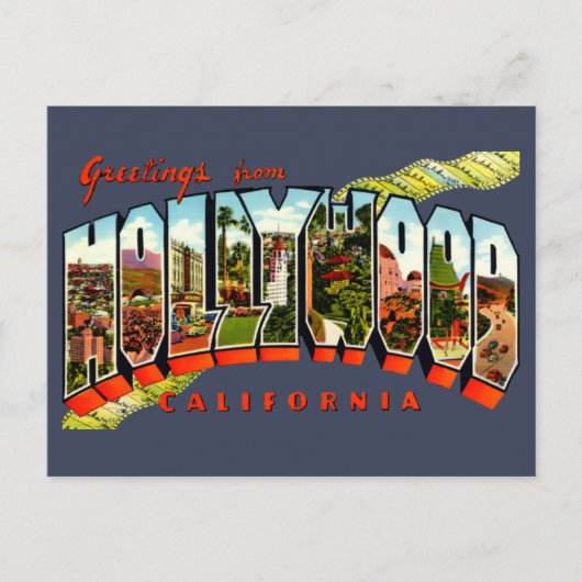  groeten van Hollywood Travel Briefkaart (Voorkant)
