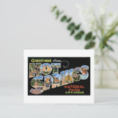 Groeten van Hot Springs. Briefkaart (Staand voorkant)