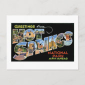 Groeten van Hot Springs. Briefkaart (Voorkant)
