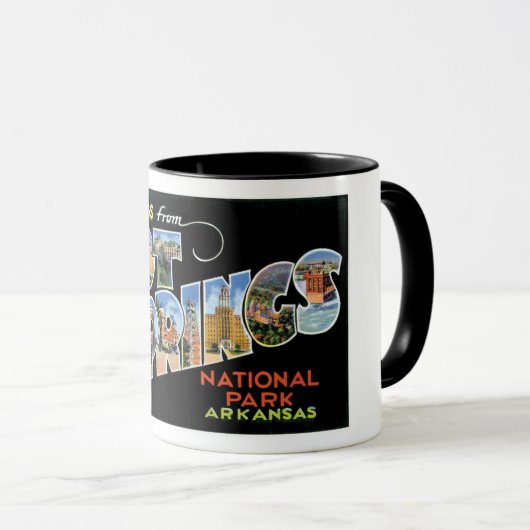 Groeten van Hot Springs. Mok (Voorkant rechts)