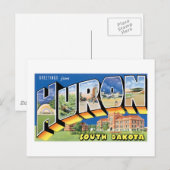 Groeten van Huron, South Dakota Briefkaart (Voorkant / Achterkant)