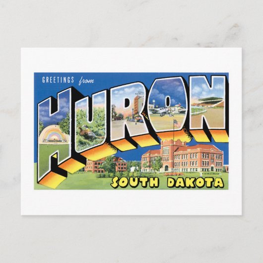 Groeten van Huron, South Dakota Briefkaart (Voorkant)