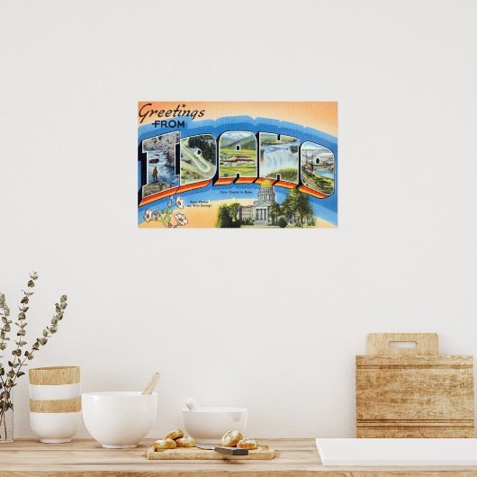  groeten van Idaho-reizen Poster (Keuken)