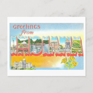 Groeten van Indiana  Briefkaart