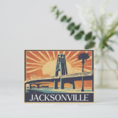  groeten van Jacksonville Classic Retro Briefkaart (Staand voorkant)