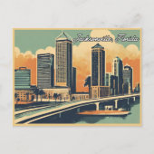 groeten van Jacksonville Classic Retro Briefkaart (Voorkant)