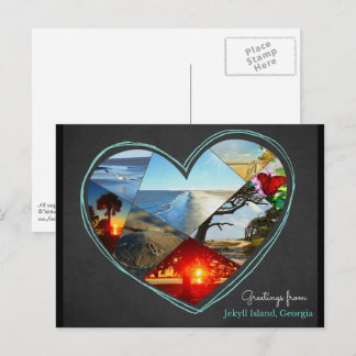 Groeten van Jekyll Island, Georgia ♥ Ansichtkaart Briefkaart