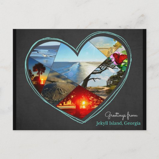 Groeten van Jekyll Island, Georgia ♥ Briefkaart (Voorkant)