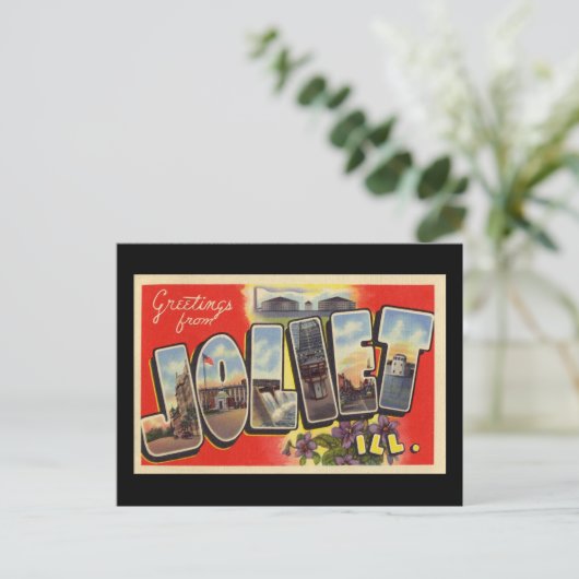 Groeten van Joliet Illinois Briefkaart (Staand voorkant)