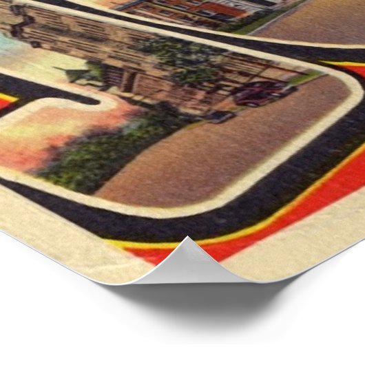 Groeten van Joliet Illinois Poster (Hoek)