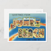 Groeten van Jones Beach, Long Island, New York Briefkaart (Voorkant / Achterkant)