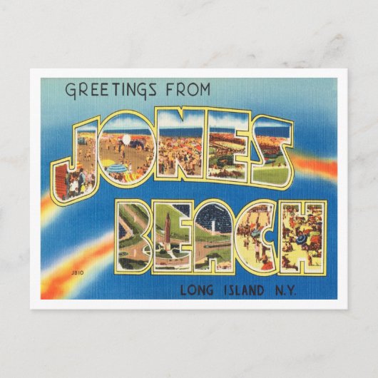 Groeten van Jones Beach, Long Island, New York Briefkaart (Voorkant)