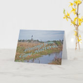 Groeten van Kaap Hatteras OBX Kaart (Gele Bloem)
